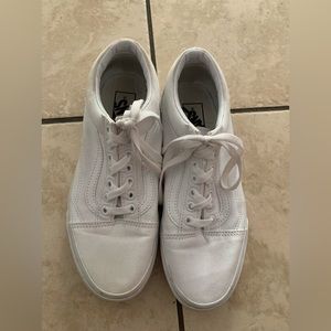 Men’s Vans Old Sokol all white sneakers